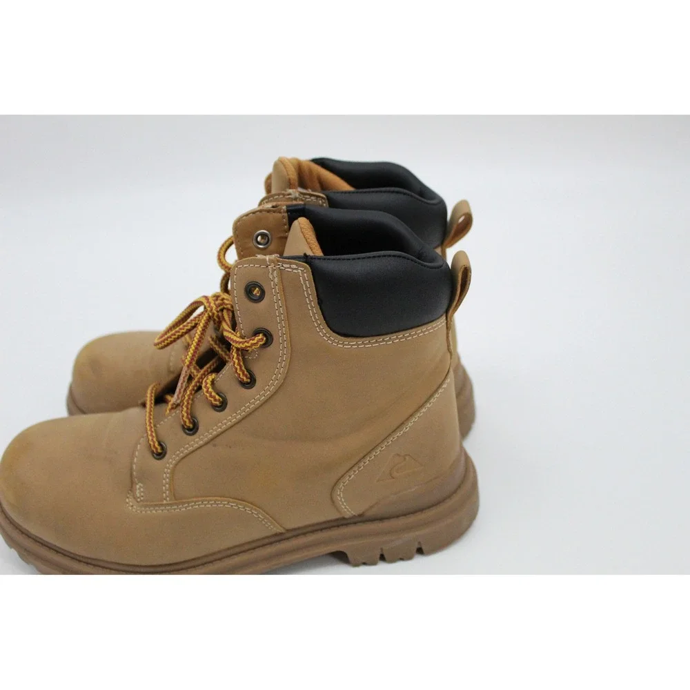 Ozark Trail Mens MNOT42CA017 Wheat Tan Work Boots Size 7 Non Marking Sole